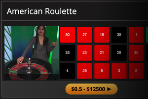 Live American Roulette at BetOnline