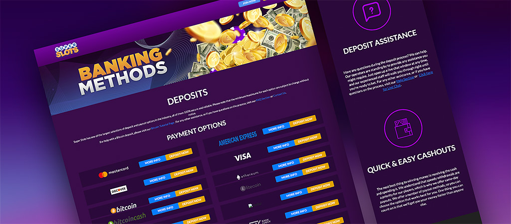 Super Slots Casino Banking Options Review
