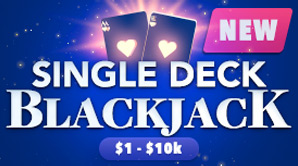 Single deck blackjack at Sportsbetting.ag