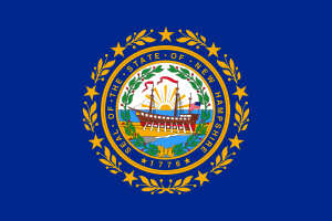 New Hampshire Gambling Laws State Flag Icon