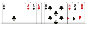 Four Aces or Four Eights in Aces and Eights