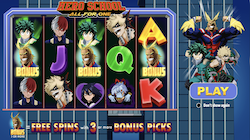 hero school anime casino game gameplay