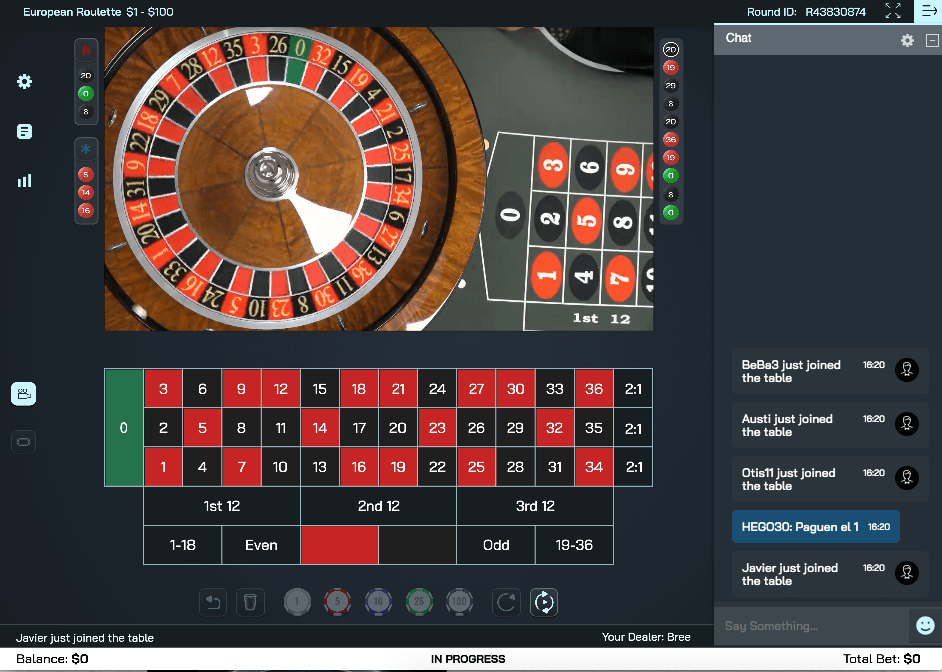 online live roulette game preview