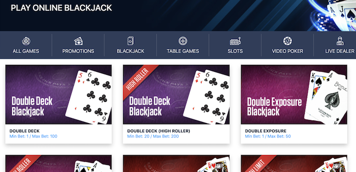 Blackjack at BetUS