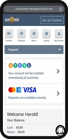 Lucky Creek Casino Cashier