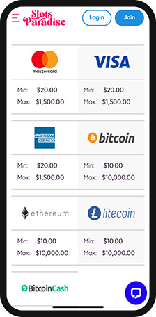 Slots Paradise Casino Cashier