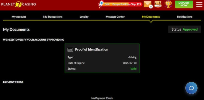 Inclave Casino Registration Process Step 4