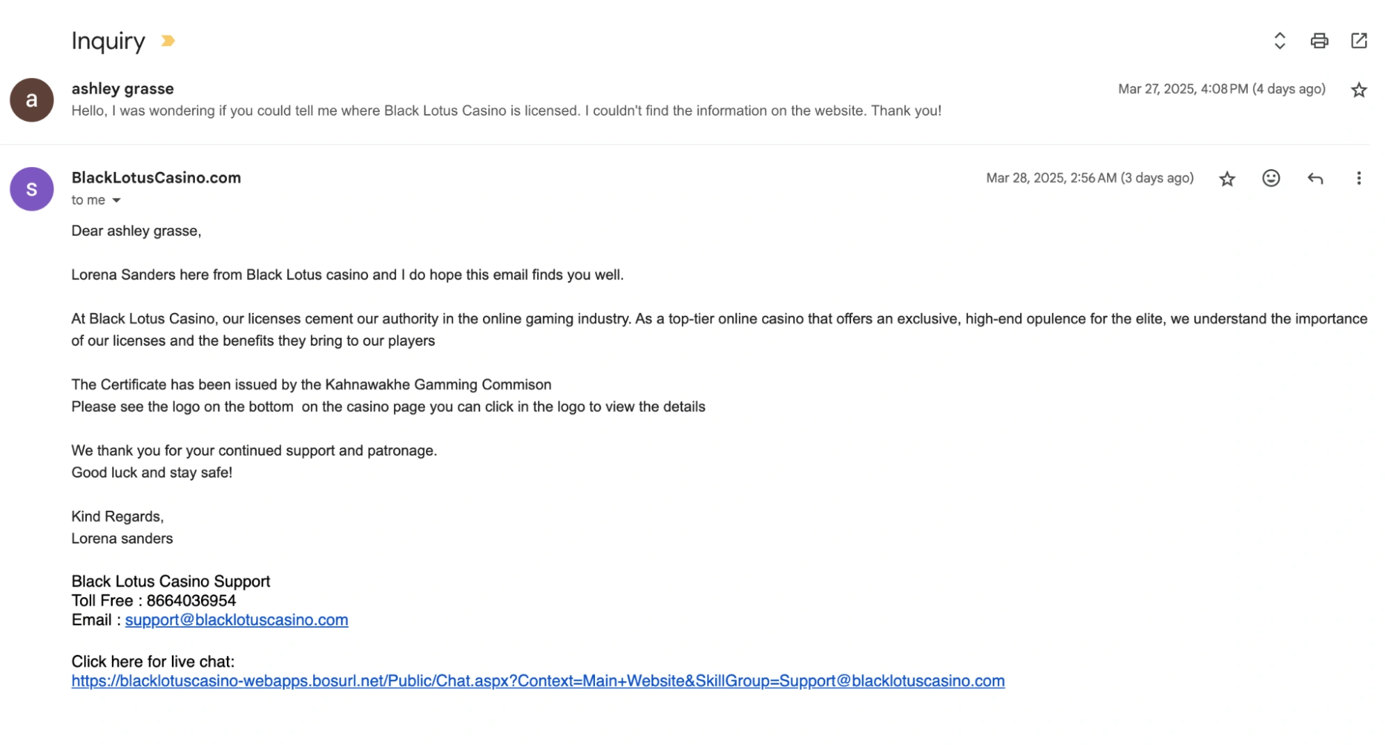 Black Lotus Customer Support 4