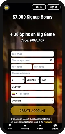 Black Lotus Homepage Mobile