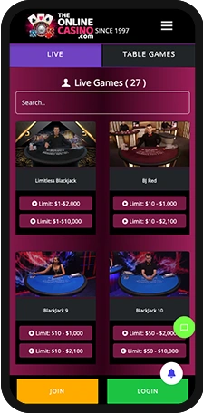 TheOnlineCasino Games Mobile