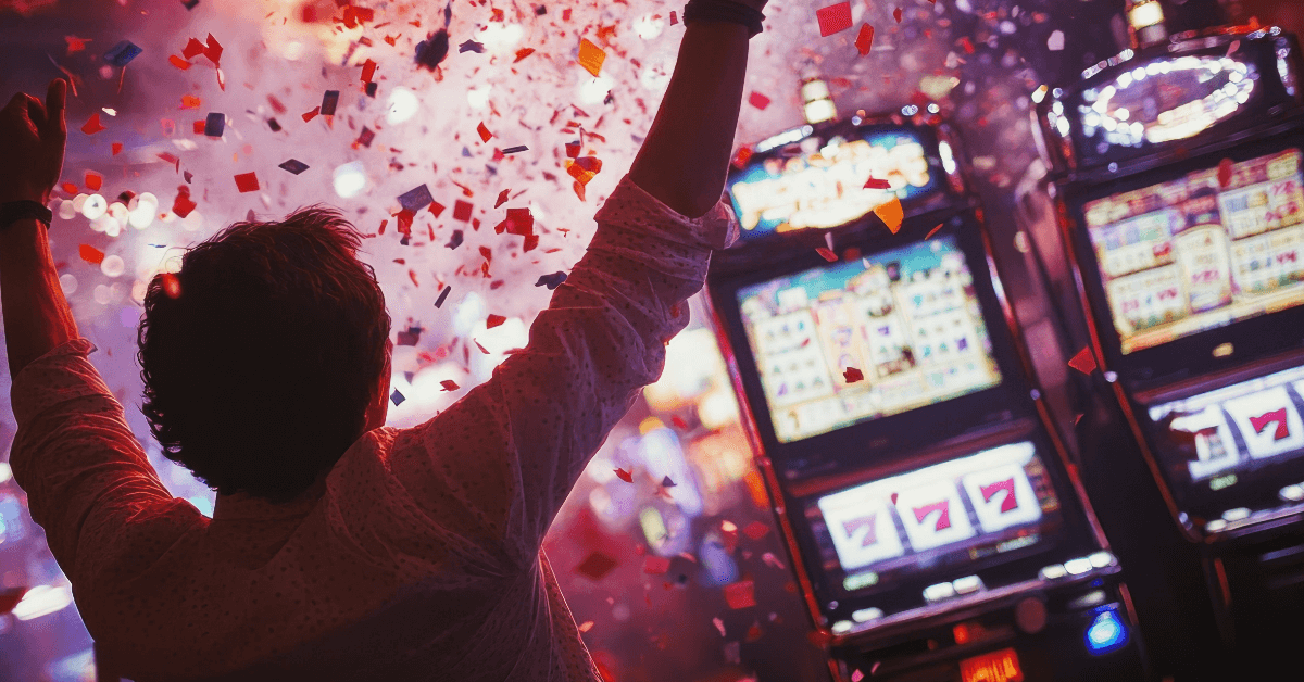 luckiest person winning at casino slots